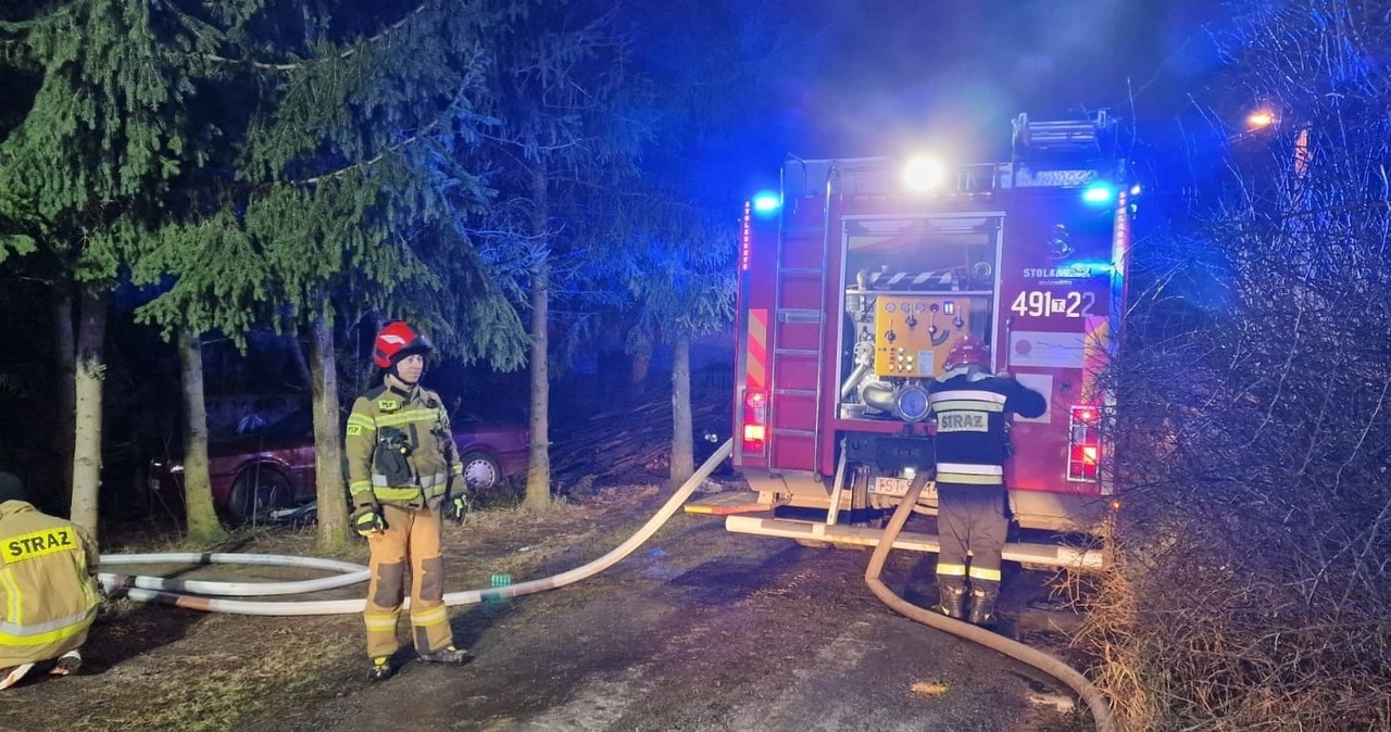 Pożar domu w Adamowie. Znaleziono zwęglone zwłoki