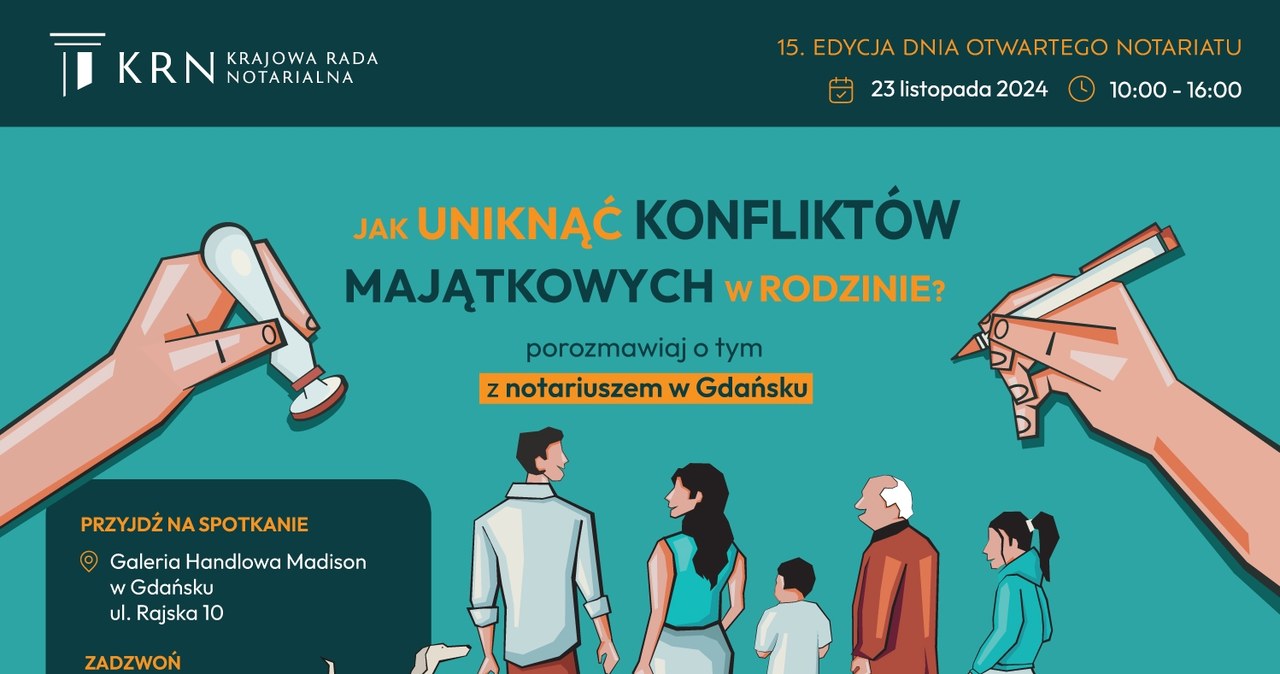 „Jak uniknąć konfliktów majątkowych w rodzinie”, czyli kolejna odsłona Dnia Otwartego Notariatu