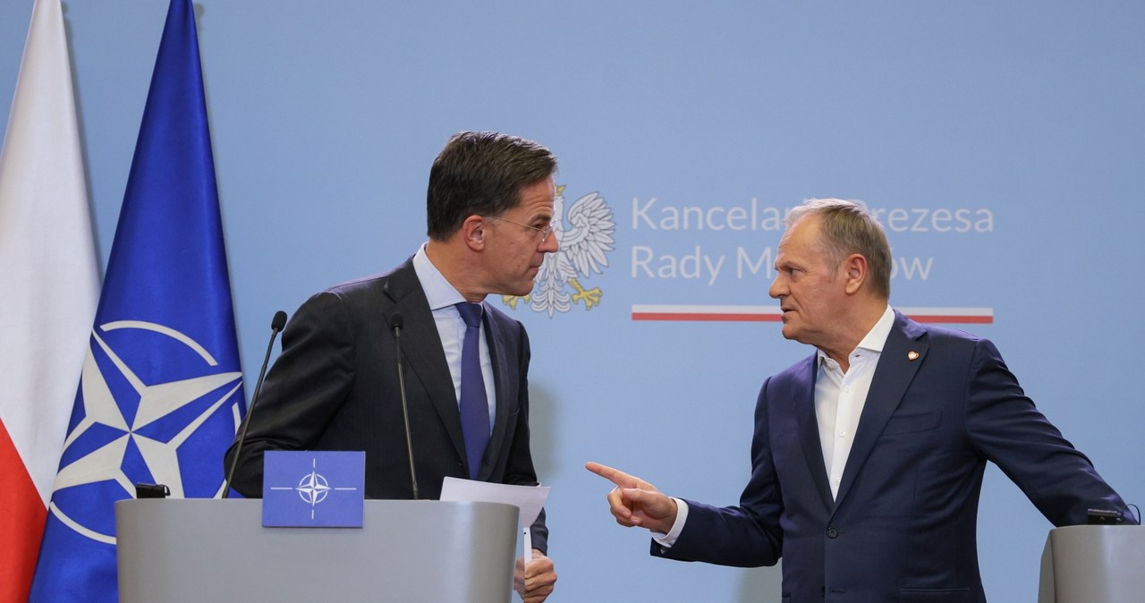 Szef NATO Mark Rutte w Polsce. Donald Tusk o "płonącej granicy"