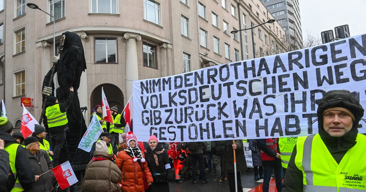 Trwa wielki protest rolników w Warszawie